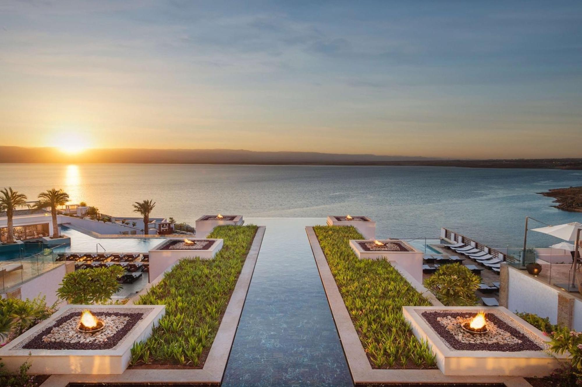 Hilton Dead Sea Resort & Spa Sweimeh Exterior photo View of the Dead Sea from the Kempinski Hotel